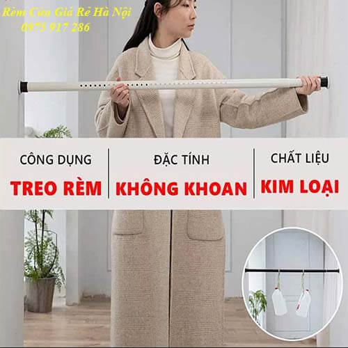 Thanh treo rèm không cần khoan